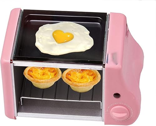 Miniatura 5 de Tostadoras, Mini Multifunción Fabricante Tostadora Eléctrica Hornear Panadería Asado Horno Parrilla Huevos Fritos Tortilla Sartén Desayuno máquina