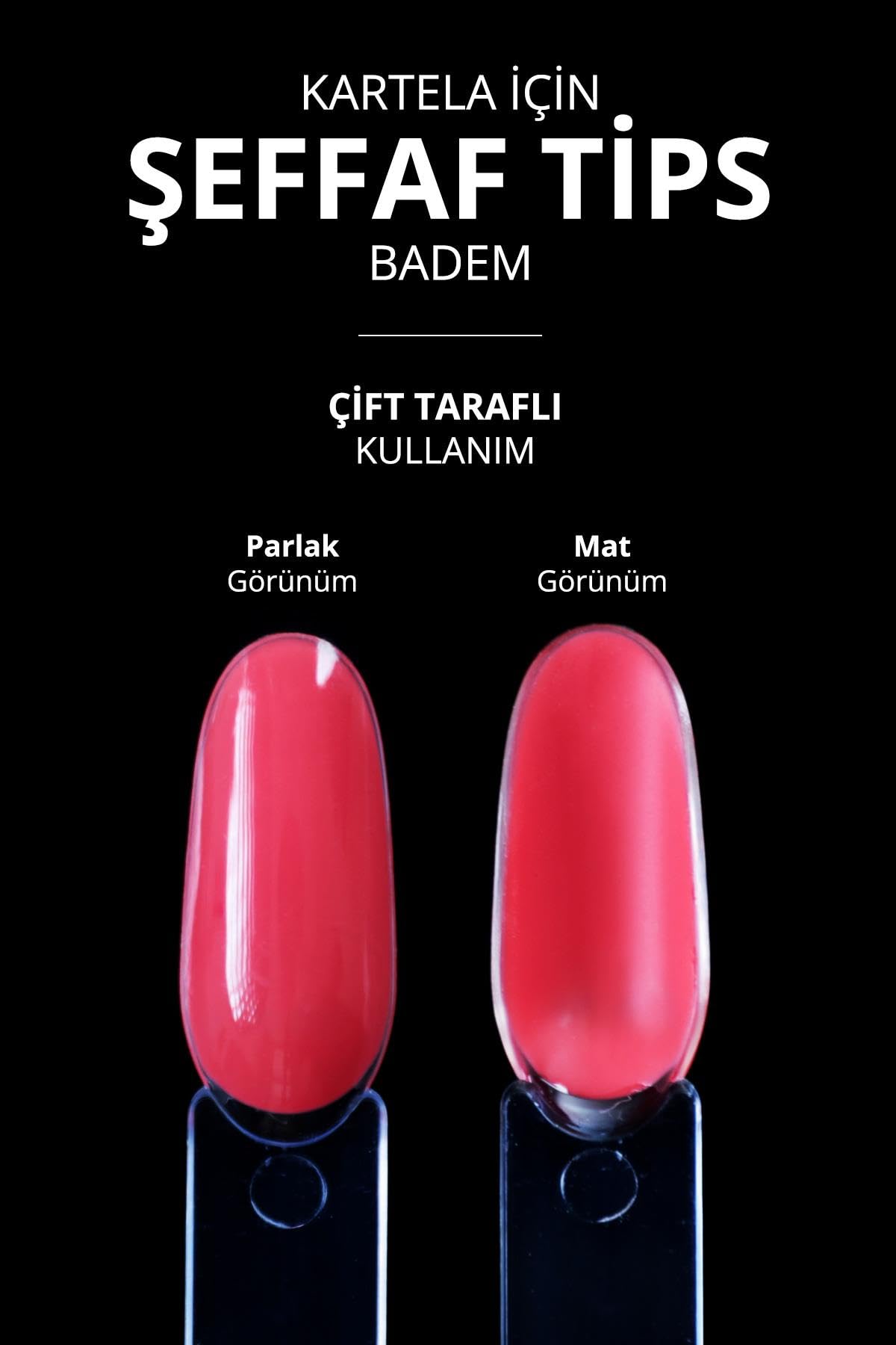 MOMO professional Tips Şeffaf Badem 50 li