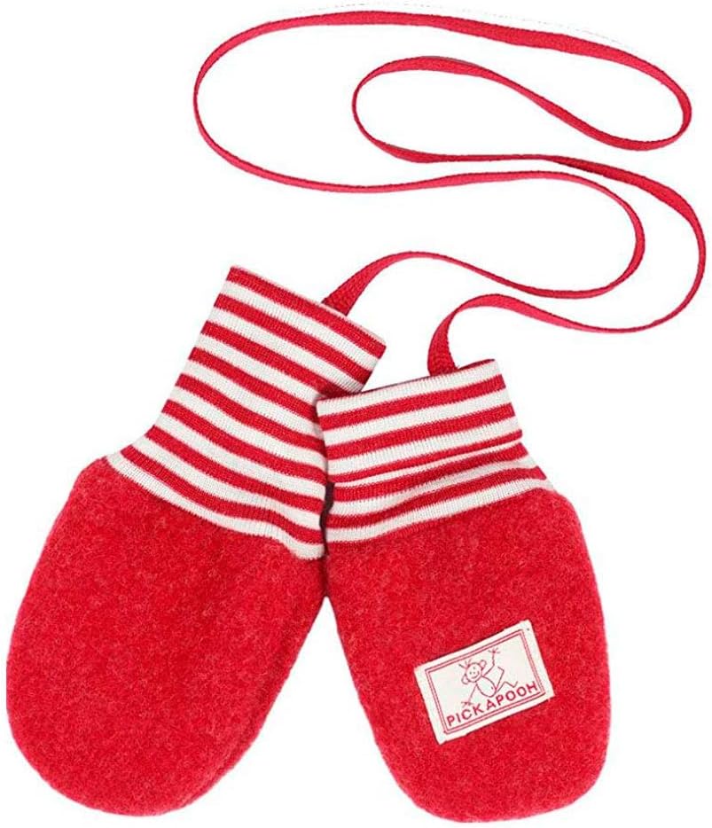 PICKAPOOH Mittens 100% MERINO wool Baby Children fleece gloves arm warmer winter CORD
