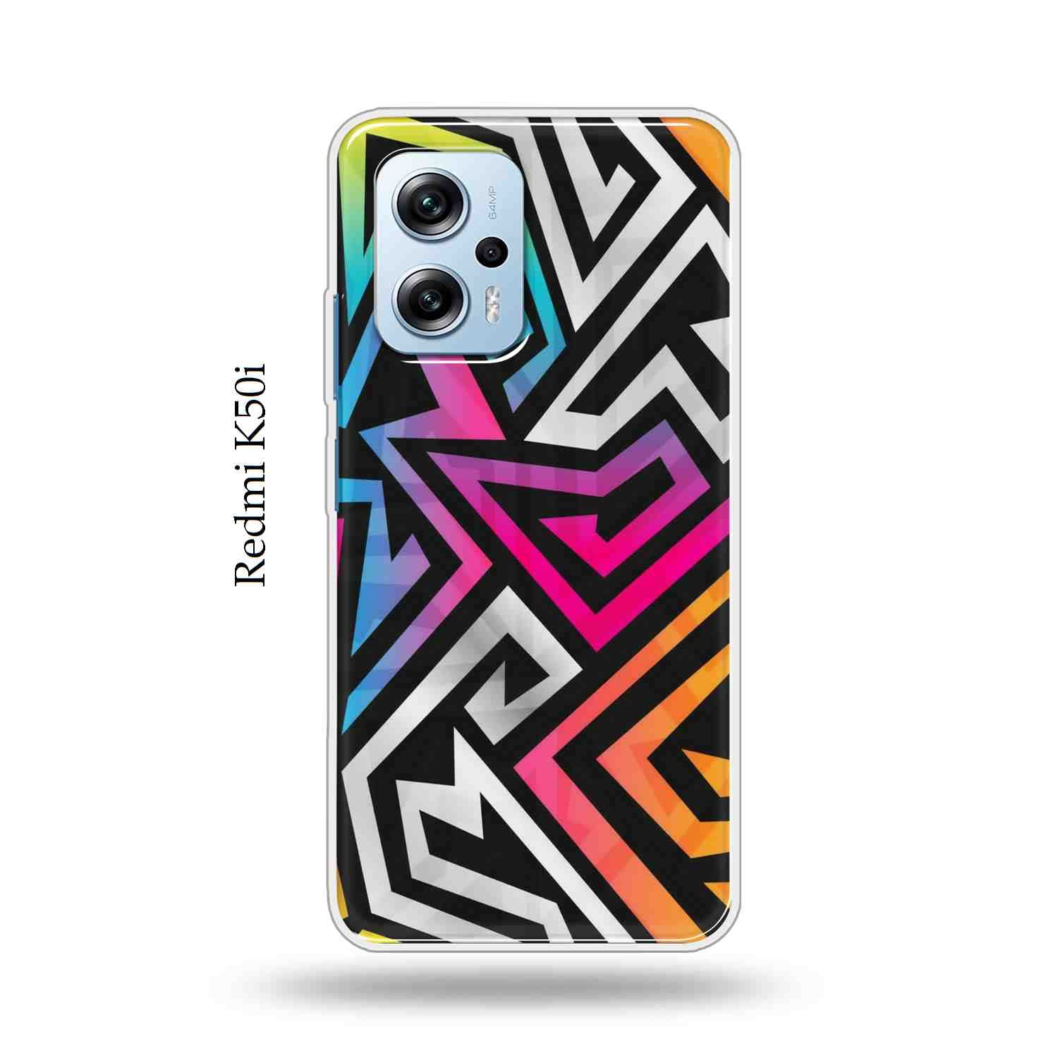 The Little Shop Designer Printed Soft Silicon Back Cover for Redmi K50i (Crazy Shape)