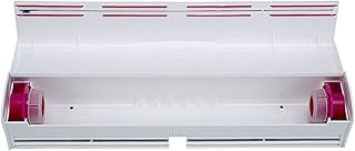 JIAOAOO Obcinarka do filmów, regulowana krajalnica do folii do gospodarstwa domowego, z tworzywa sztucznego, do nawijania żywności, z nożem do domowej restauracji