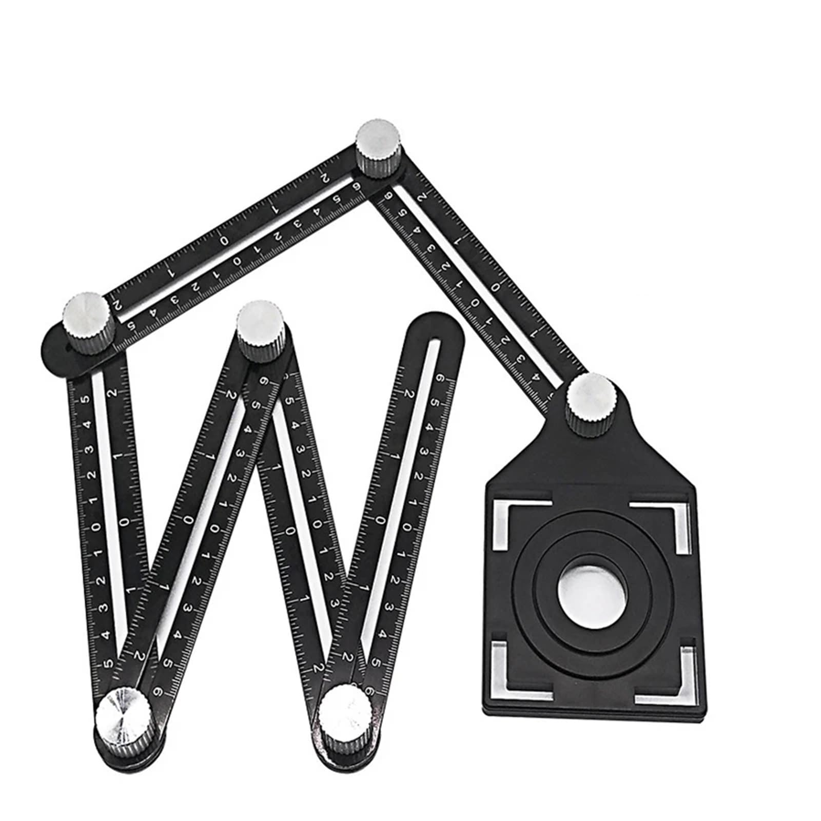 Angle Measuring Ruler 6 Fold Ruler Aluminium Alloy Angle Finder Measuring Perforated Mold Template Tool