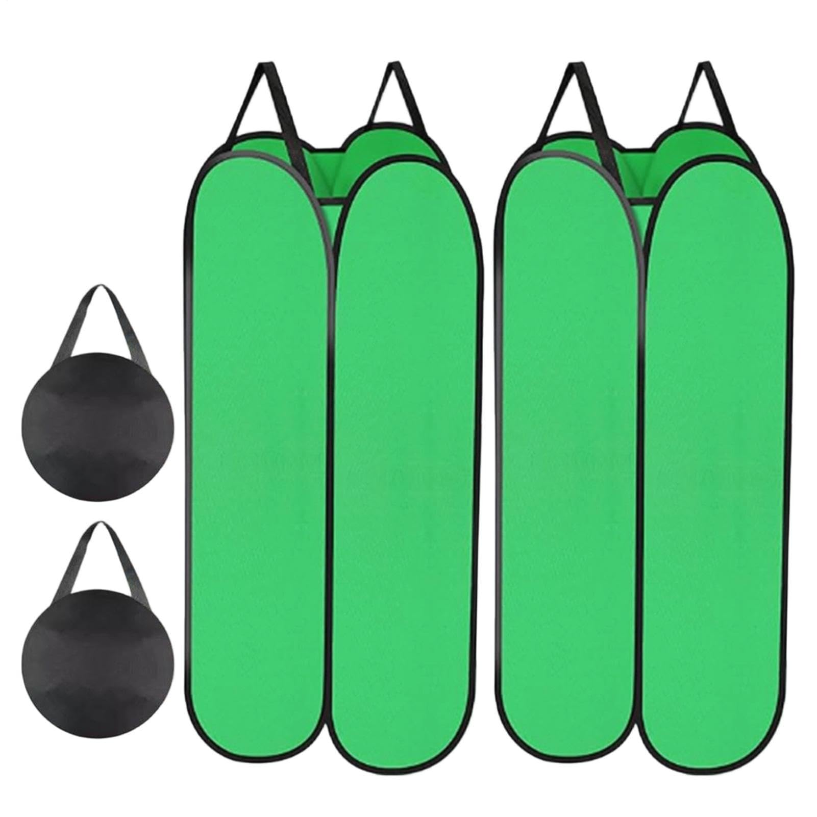 Soporte para bolsas de hojas de tela Oxford y basura exterior, 2 piezas plegables