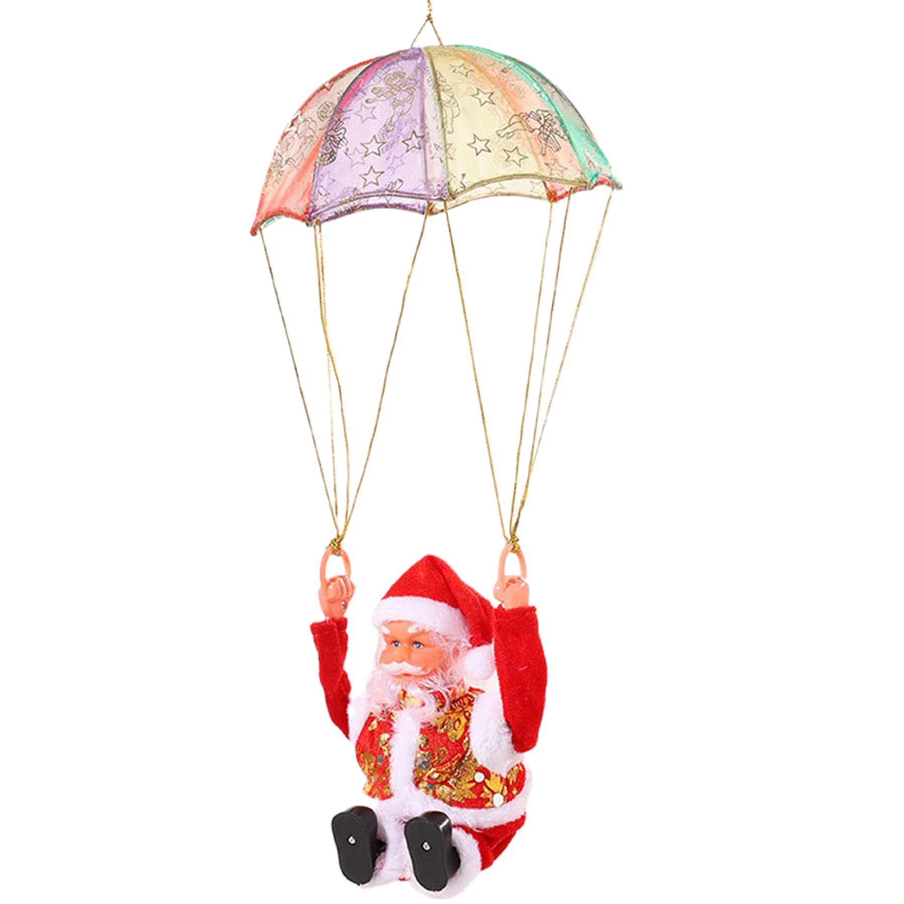 Décorations de Noël pour la fête à la maison avec Père Noël parachute suspendu