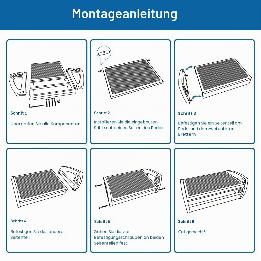 StrongTek Ergonomische Untertisch-Fußstütze, 3 verstellbare Höhen, Holz-Büro-Fußstütze, große Anti-Rutsch-Oberfläche, verbessert die Haltung und Durchblutung, bis zu 180 kg (Natur)