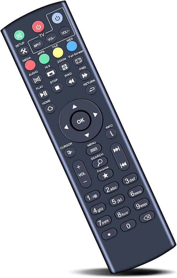 ZWP Universal Replacement Remote Control Compatible for Super Box S1, S2, S3, S4, S5, S6, Octastream Q1, Elite II, MAX IV, Elite Max, and MagaBox (Without Voice)