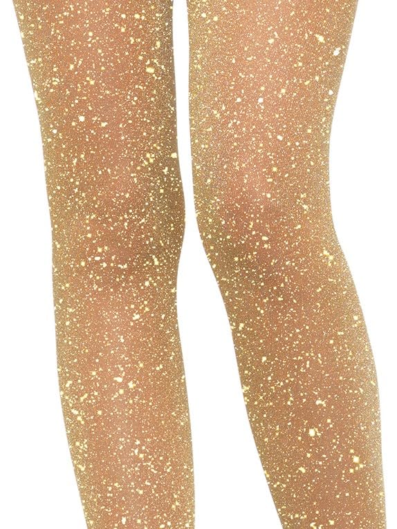 Image of Leg Avenue Women's stretchy High Waist Lurex Shimmer Tights With Metaillic Fiber Shine