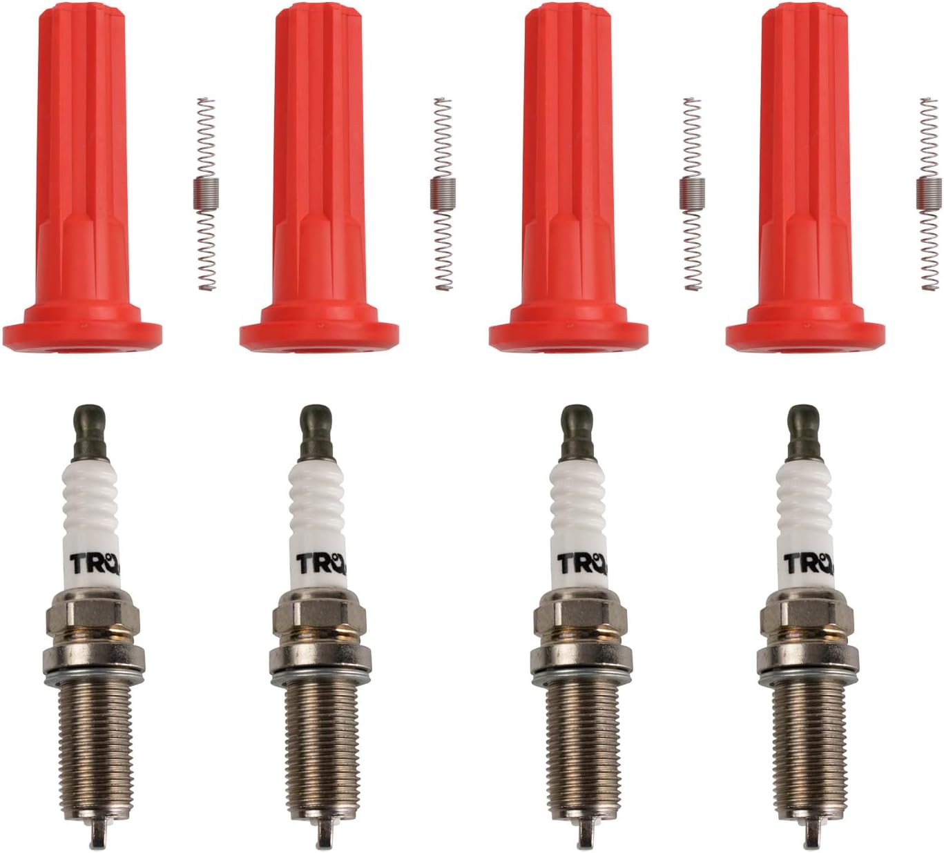 TRQ Performance Ignition Coil and Spark Plug Kit 8 Piece Compatible with 2007-2012 Chevrolet Colorado 2007-2012 GMC Canyon