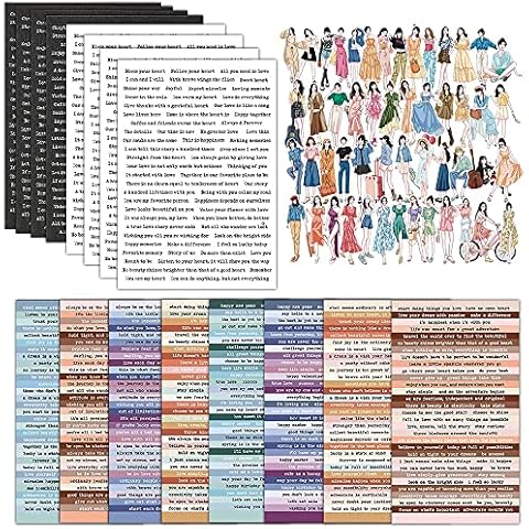 Asaisimg 12 Sheet Quote Stickers for Scrapbooking Cover
