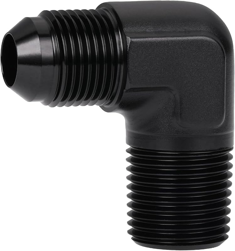 Adaptador cotovelo 8AN macho para 1/2 NPT macho Podavelle 90 graus em alumínio – 1 unidade