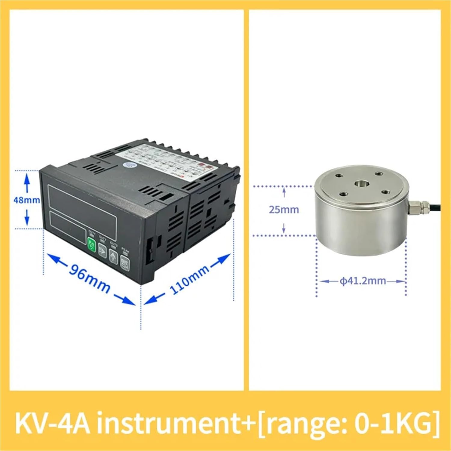 Column Type LoadCell and 5 Digit Display Indicator Weighing Sensor Compression and Tension RS485 Communication Instrument(1KG Sensor Display)