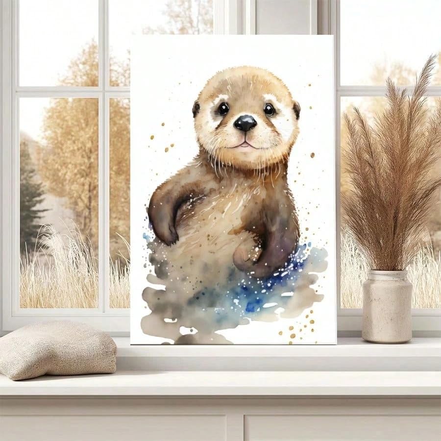 Pintura para decoración del hogar con salpicaduras de agua lienzo naturaleza