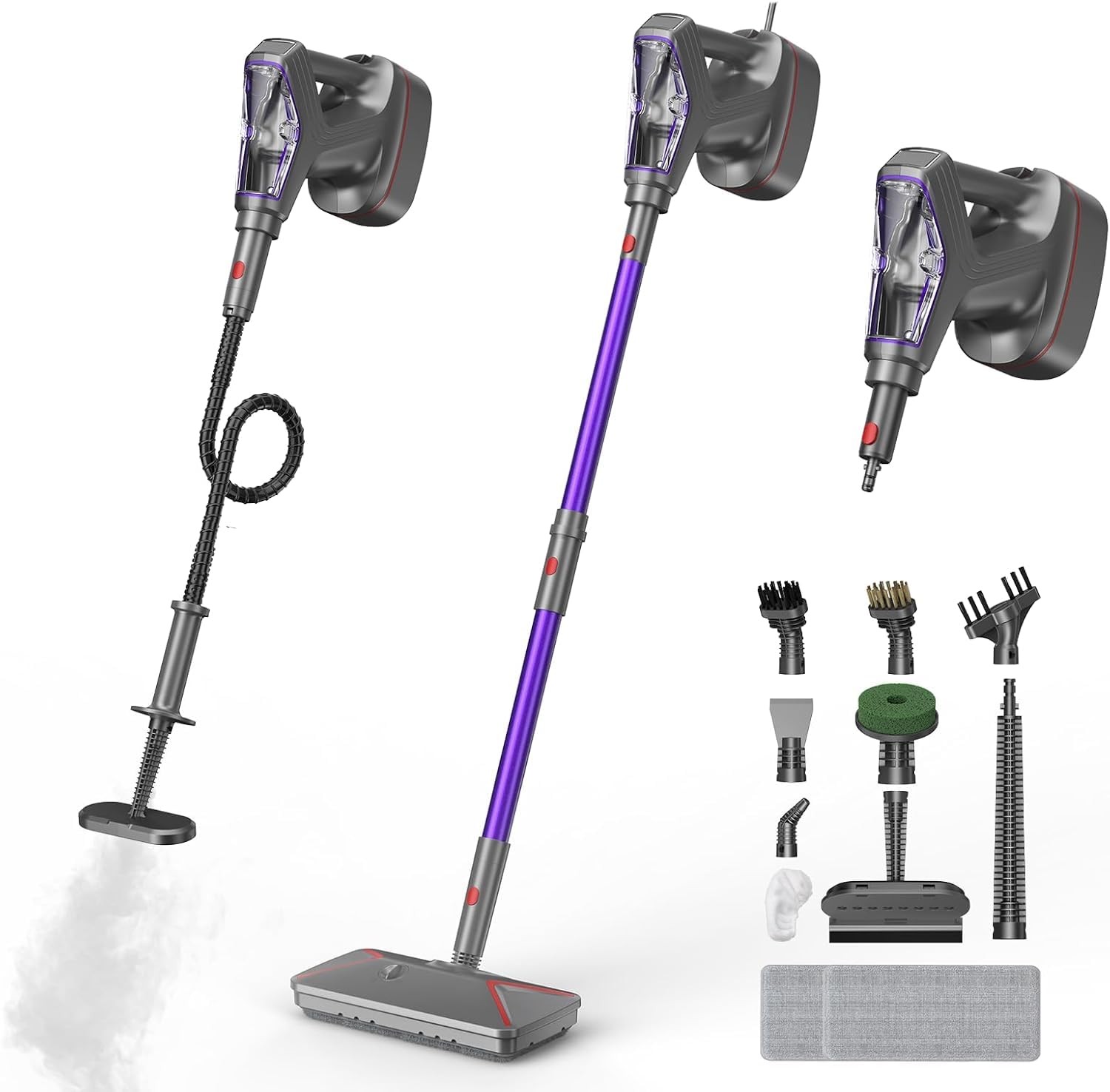 Confezione Da 8 Cuffie In Microfibra Per Kärcher, Panni Per Ugello Portatile Accessorio Per Pulitori A Vapore Sc 1 2 3 4 5 84205695 - Foto 7