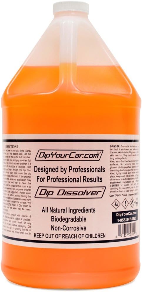 DipYourCar Dip Dissolver Gallon with Free 32oz Bottle and Spray Nozzle