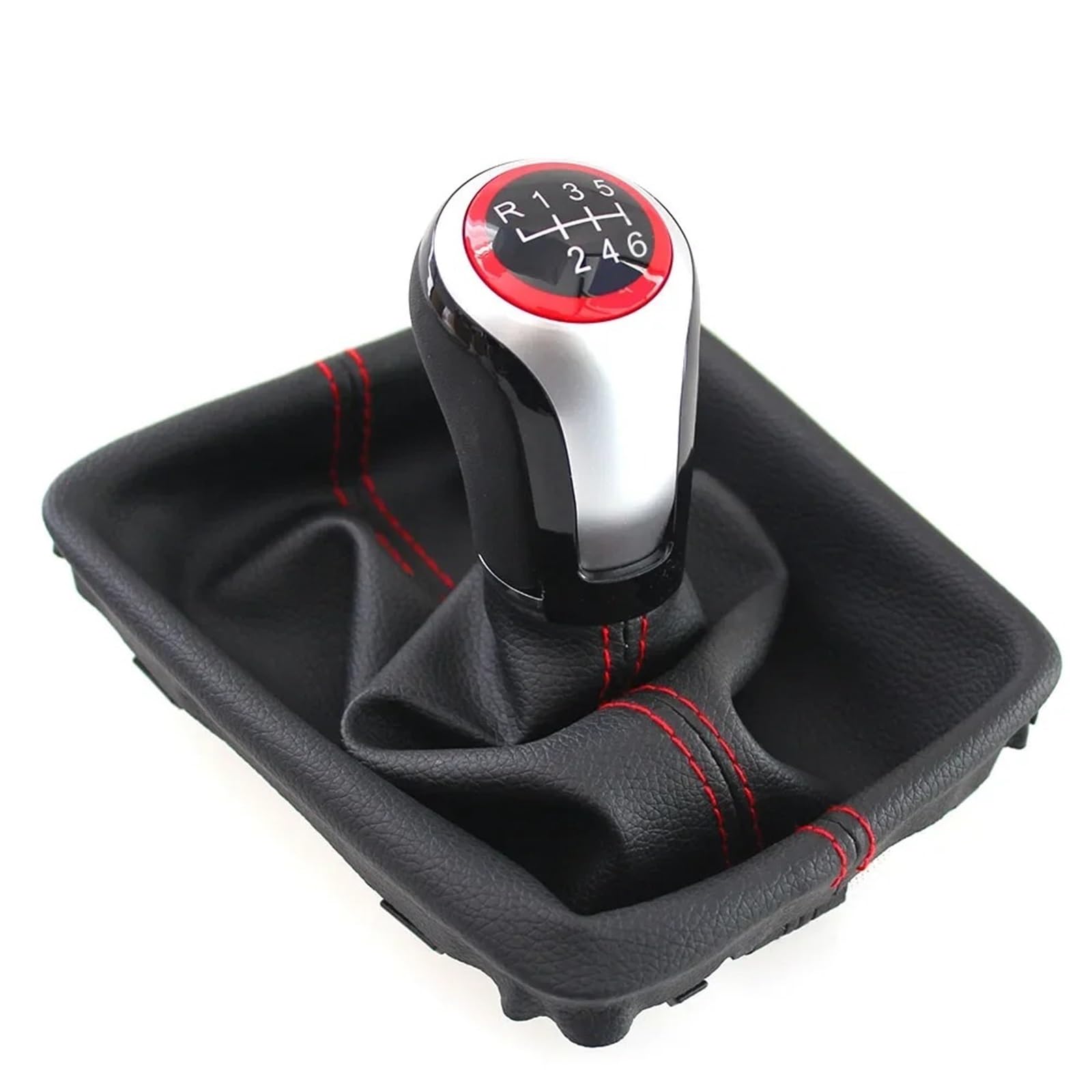 Dufwehr 6 Speed Shifter Knob For Seat For Leon Iii 3 Mk3 2012-2017 Gear Shift Knob 5/ Mt Lever Change With Gaiter Boot Cover(6 Speed)