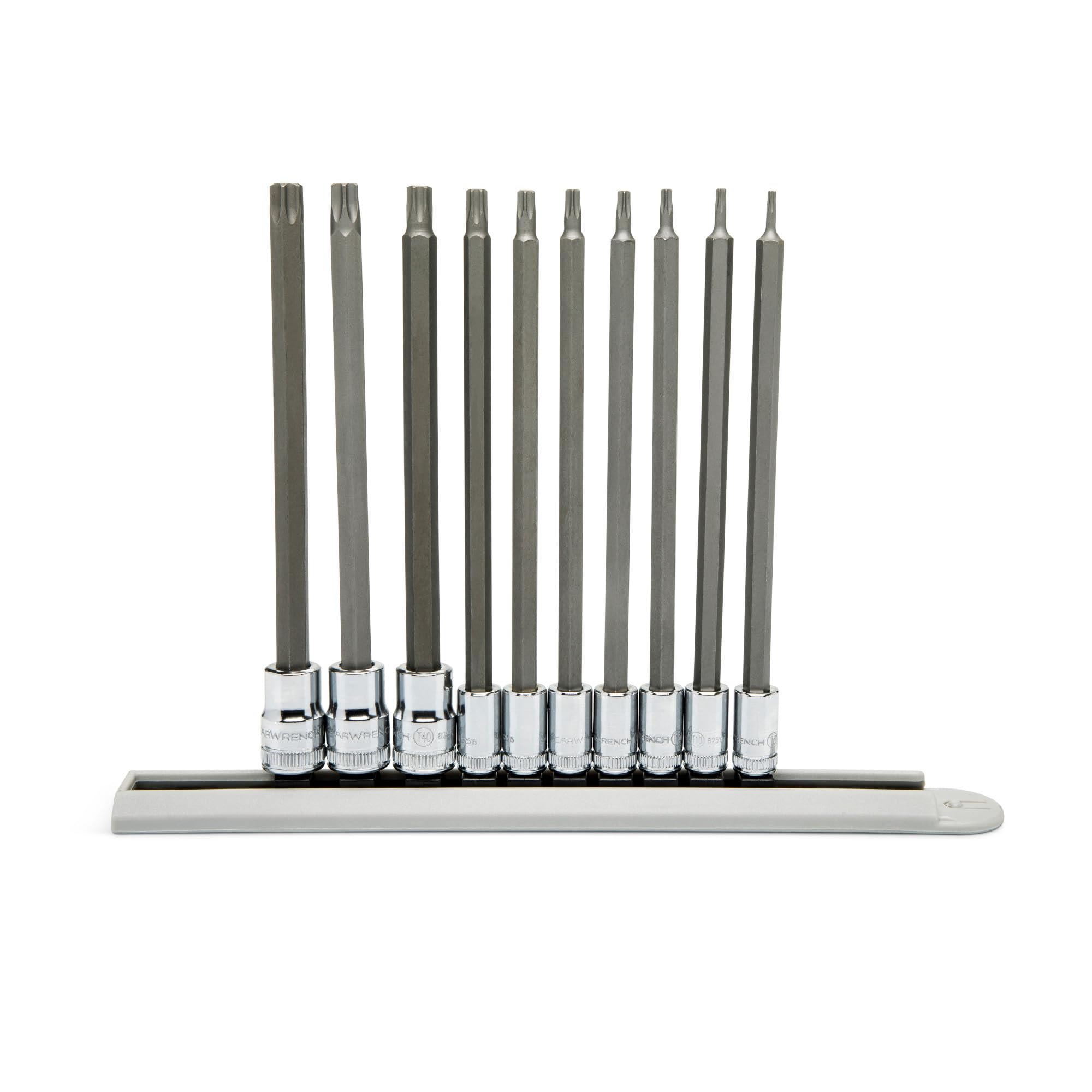 GEARWRENCH Juego de 10 llaves de vaso Torx largas de 1/4 y 3/8 pulgadas - 80588