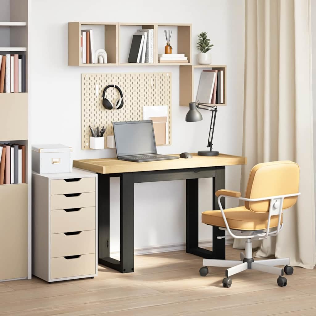 vidaXL Escritorio NOAIN Patas en U Madera Maciza Pino 120x50x75 cm, Escritorio de Escritura, Escritorio de Oficina, Escritorio de Trabajo