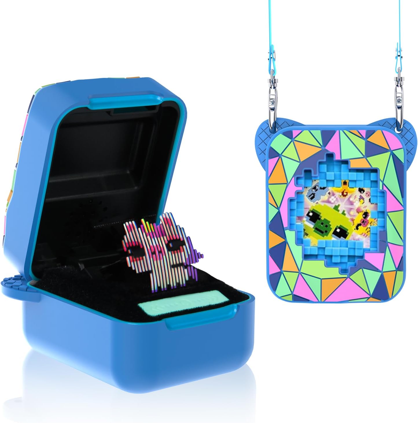 Silicone Case for Bitzee Magicals Digital Pet, Skin Sleeve for Bitzee Magicals Interactive Digital Pet Protective for Girls & Boys with Lanyard (Blue)