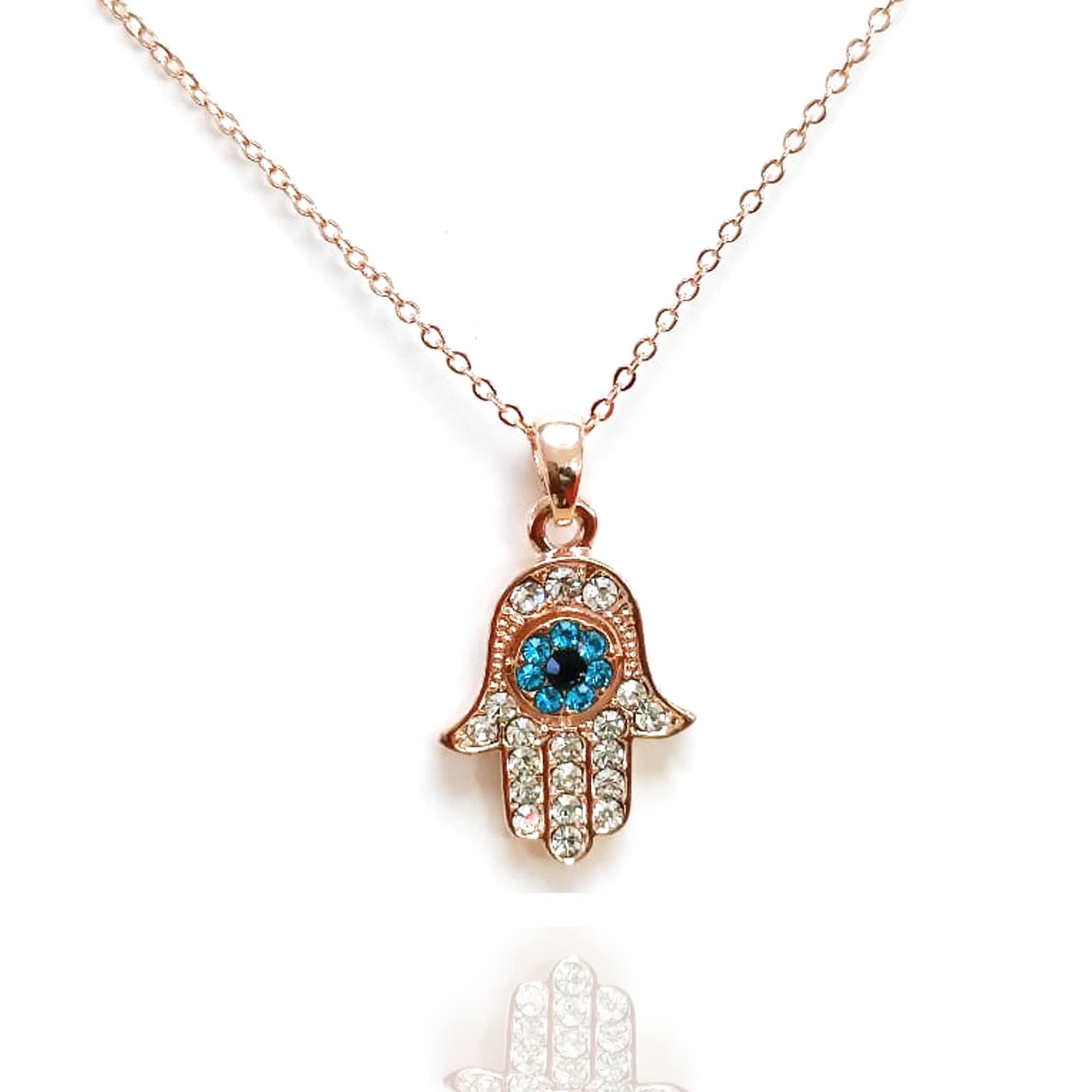 See full amazon price history chart for NAISHA 18 K Rose Gold Plated Zircon Hamsa Hand Evil Eye Pendant Necklace For Womens NAISHA 18 K Rose Gold Plated Zircon Hamsa Hand Evil Eye Pendant Necklace For Womens (B09TKZTXK4) Amazon Price History, Amazon Price Tracker