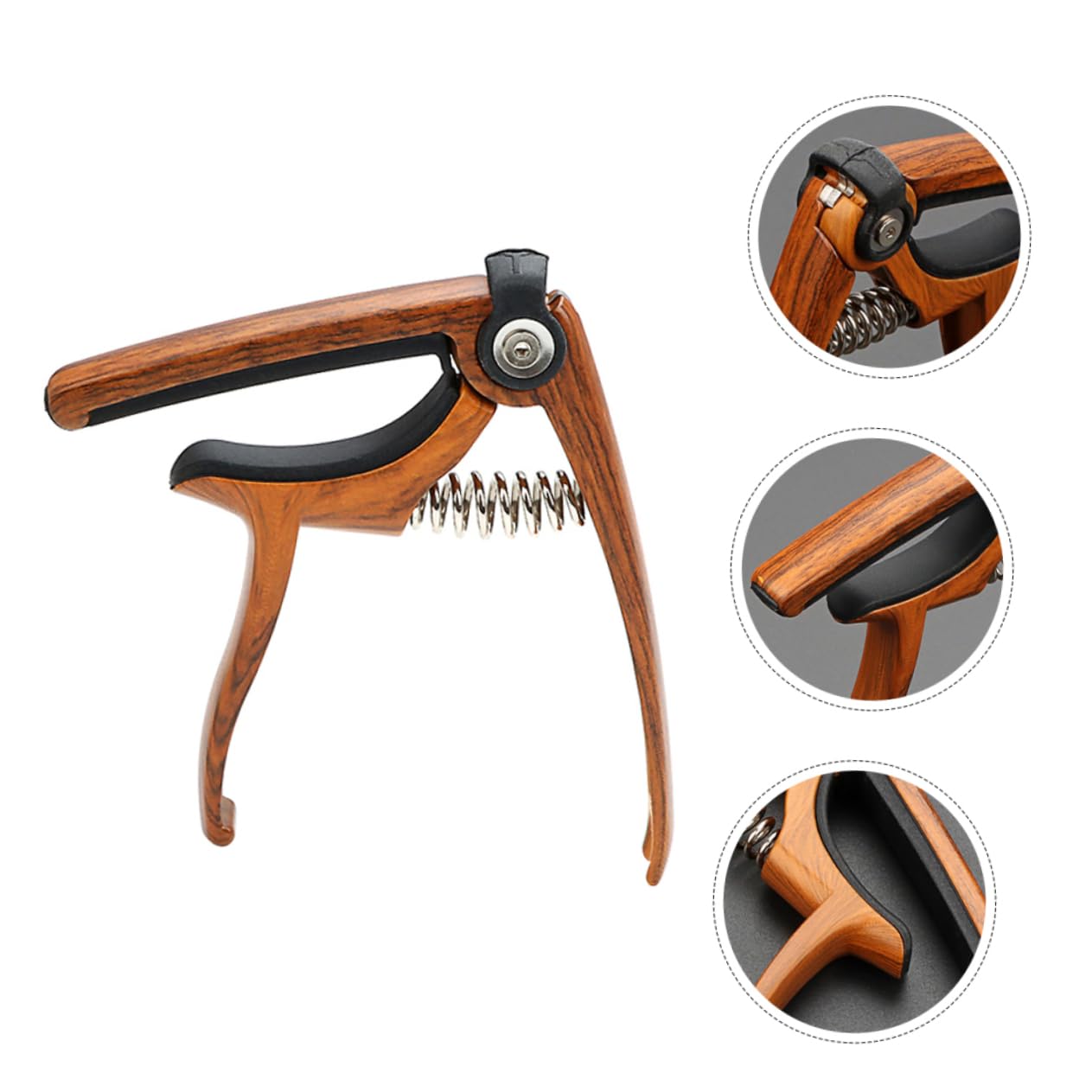 Yardwe 2 Piezas Cejilla De Guitarra Llave Guitarra Acustica Capo Accesorios Cejilla De Acordes Cejilla Para Guitarra Acustica Guitarra Cejilla Aleación De Zinc Marrón Claro