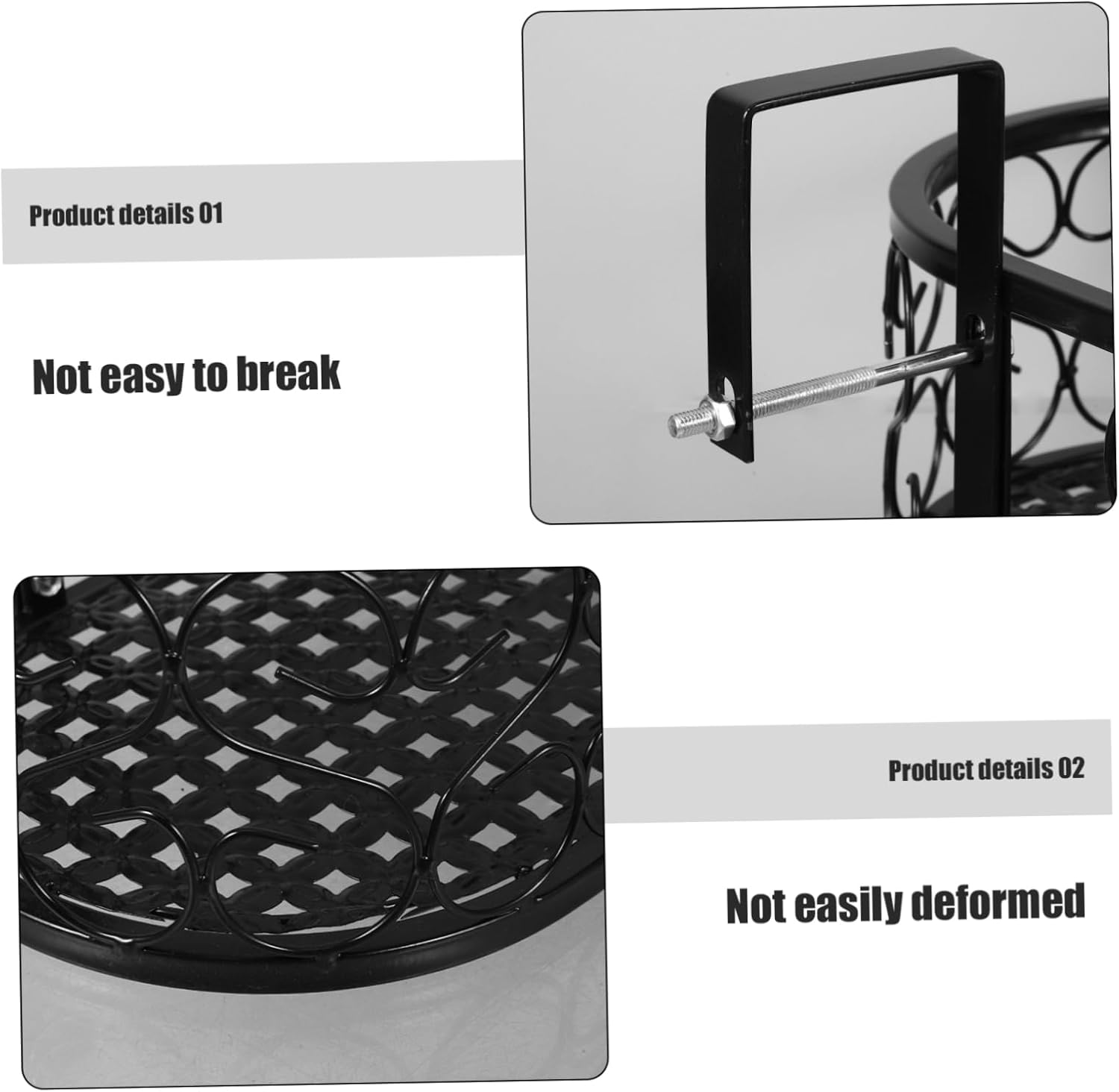 Metal Balcony Railing Flower Stand Hanging Pot Rack Elegant Design for Outdoor Decor