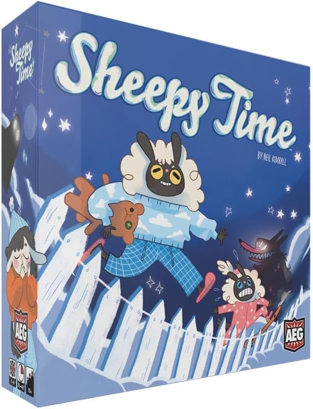 AEG Sheepy Time | Play as Sheep Jumping the Fence in Dreamland, avoid Nightmares | Interactive Push Your Luck Family Game | 1-4 Players | Ages 10+