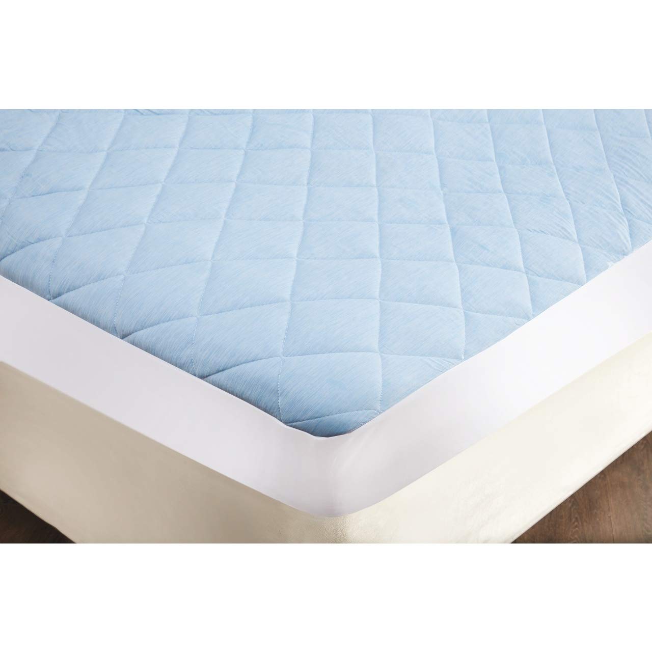 Snugglemore Blue Single Cool Gel Luxury Quilted Mattress Protector