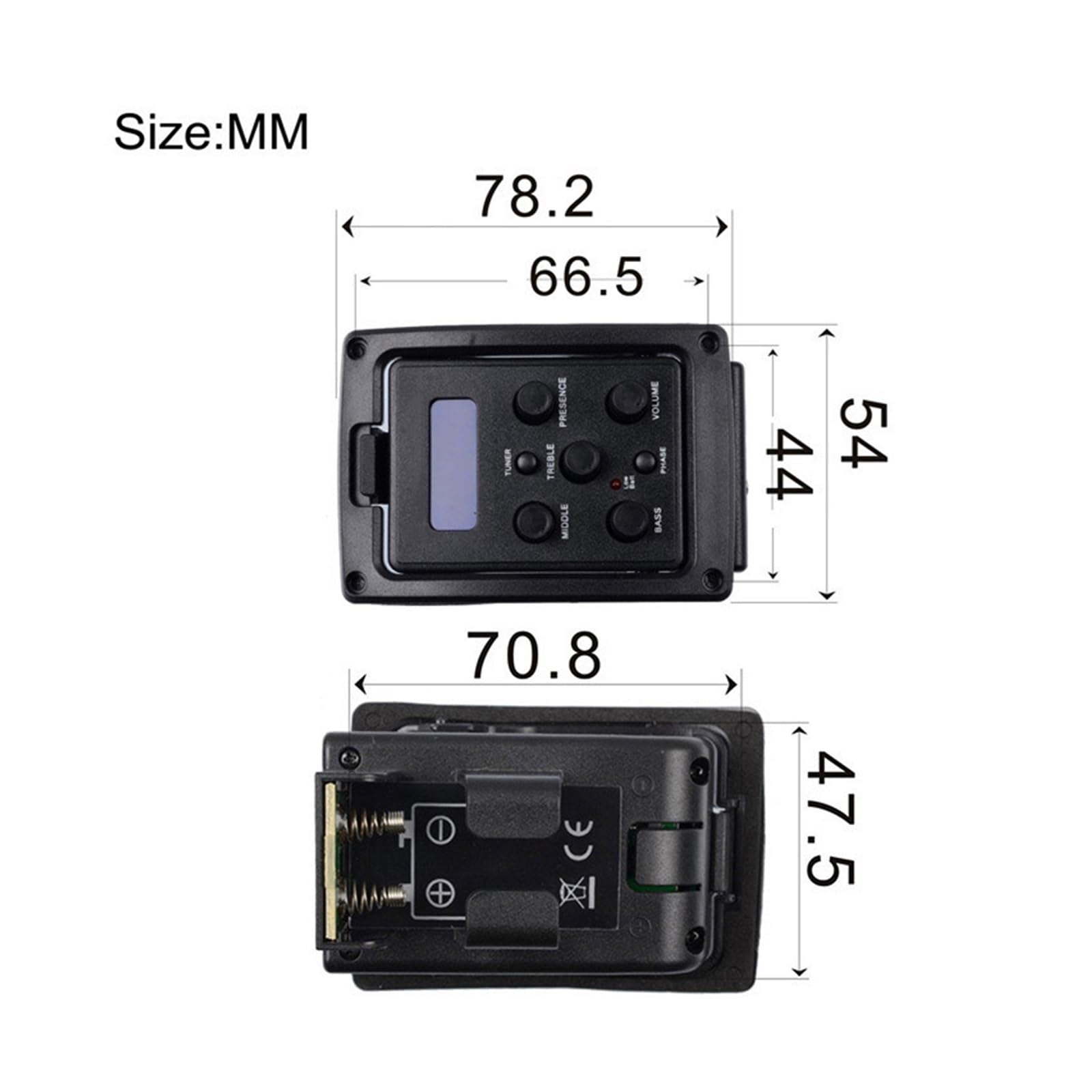 Gitarren-Tonabnehmer Für Anfänger Professioneller 4Band Equalizer Und Tonabnehmer Stimmgerät Für Akustikgitarren