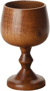 Inzopo - Taza de madera, diseño de taza de café, color marrón, 7,5 x 13 cm