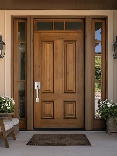 Miniatura 52 de Manija negra para puerta delantera, juego de manijas de puerta de entrada sin bloqueo, manija de puerta exterior negra, juego de manijas de puerta