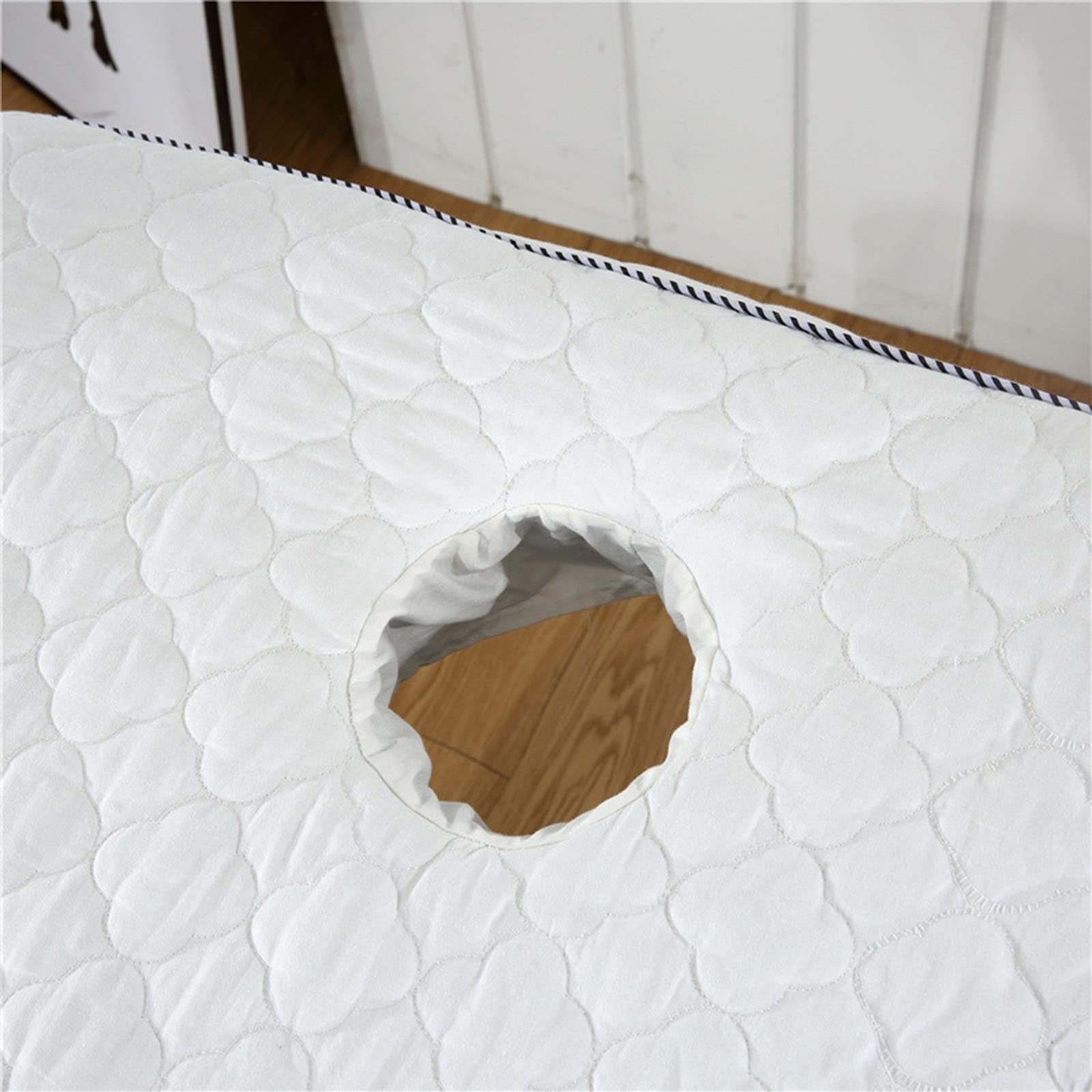 Fodera Per Lettino Da Massaggio - Lenzuolo Con Foro Per Il Viso, 70x190 Cm, Poliestere, Bordo Elastico
