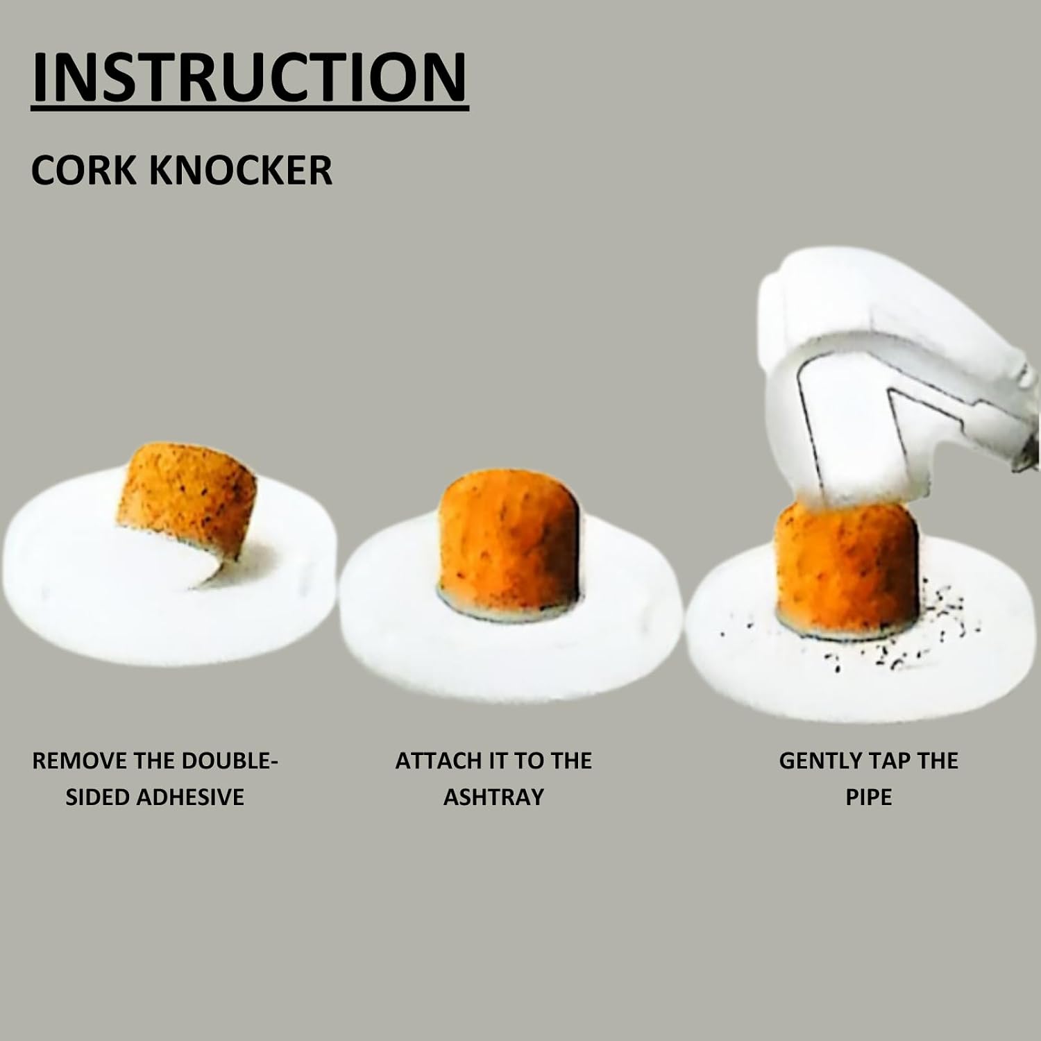 Premium Cork Pipe Knocker - Gentle Cleaning Made of Natural Cork