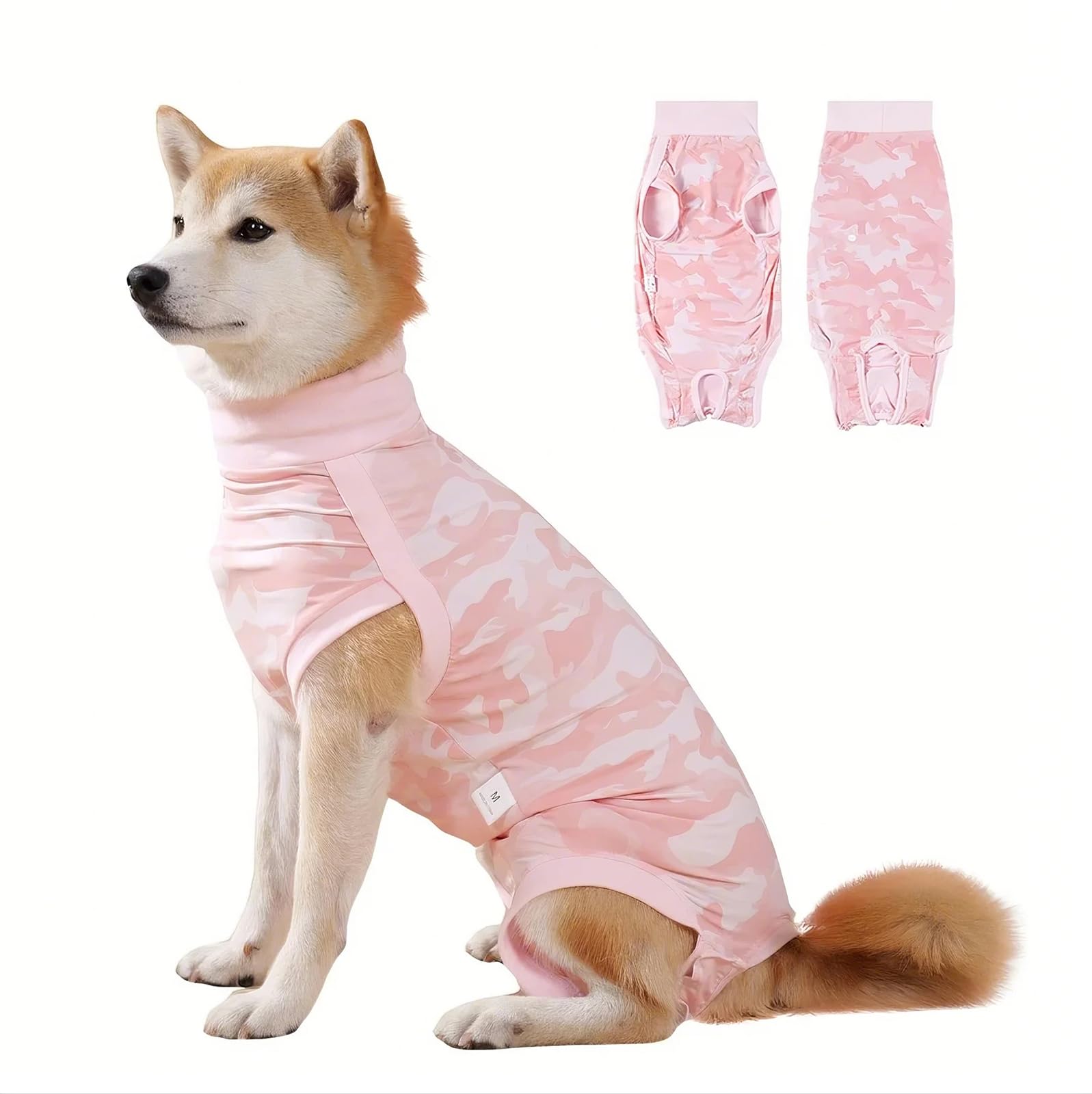 Coppthinktu Dog Onesie for Surgery Female, Breathable Dog Surgery Spay Recovery Suit, Dog Cone Alternative Anti-Licking, Small to XXL Sizes, Pink,