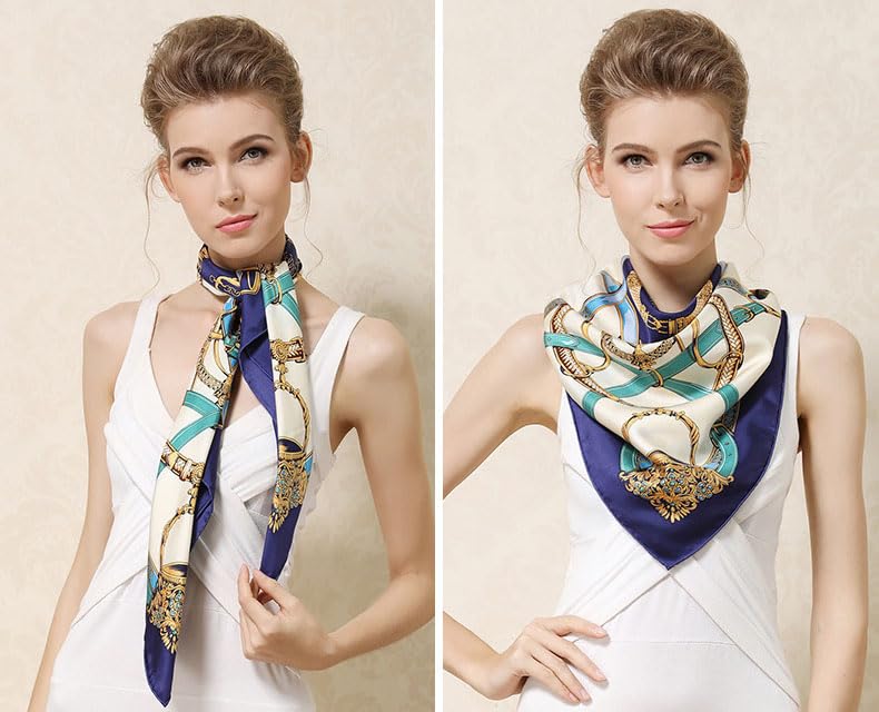 Large Square Silk Scarf with 100% Mulberry Silk,10+ Different Optional Patterns,88 x 88cm(34 x 34in),真丝围巾3
