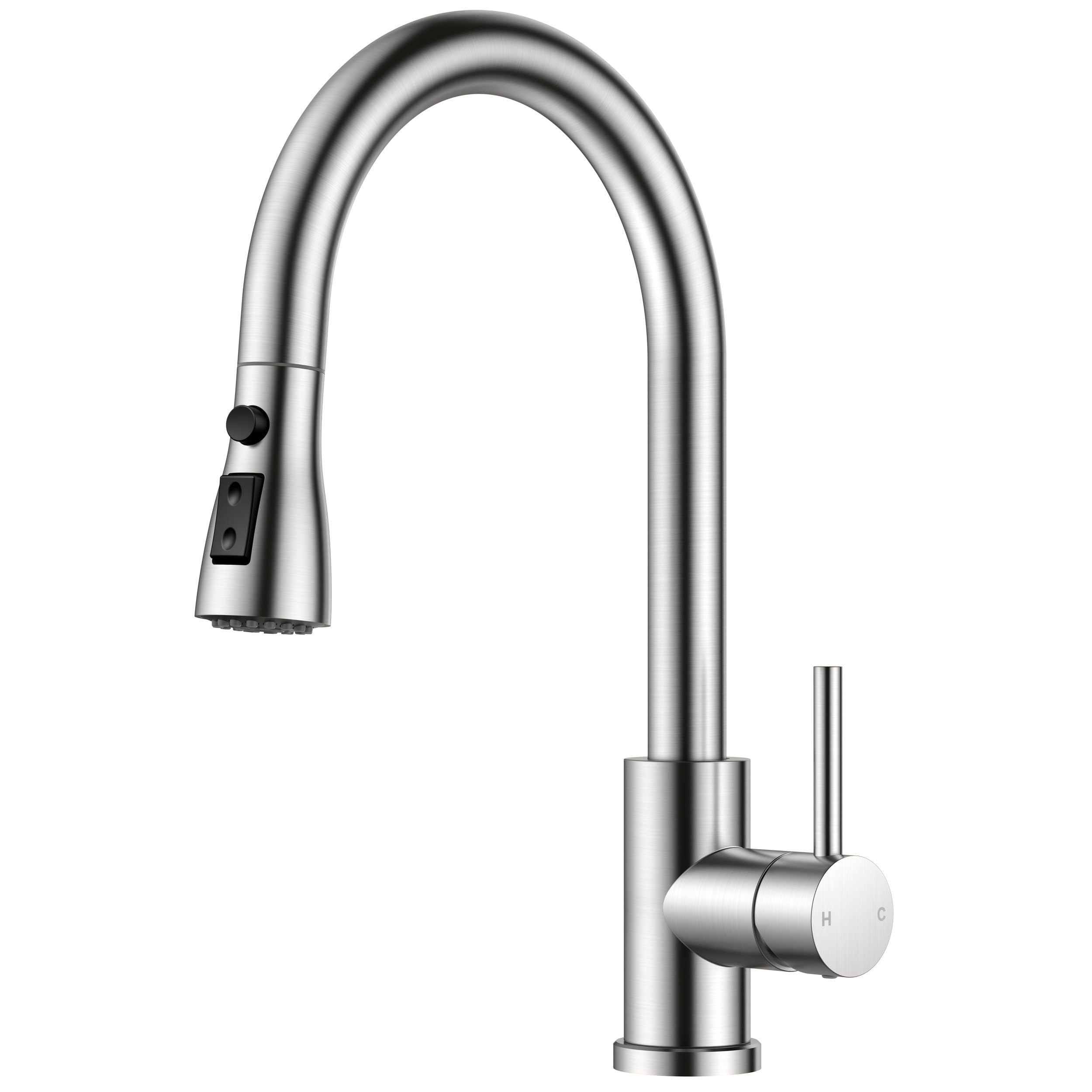 FORIOUS Grifo Cocina Extraíble, Grifo de Cocina con 3 Modos de Chorro, Grifo Fregadero Cocina de Acero Inoxidable con M…
