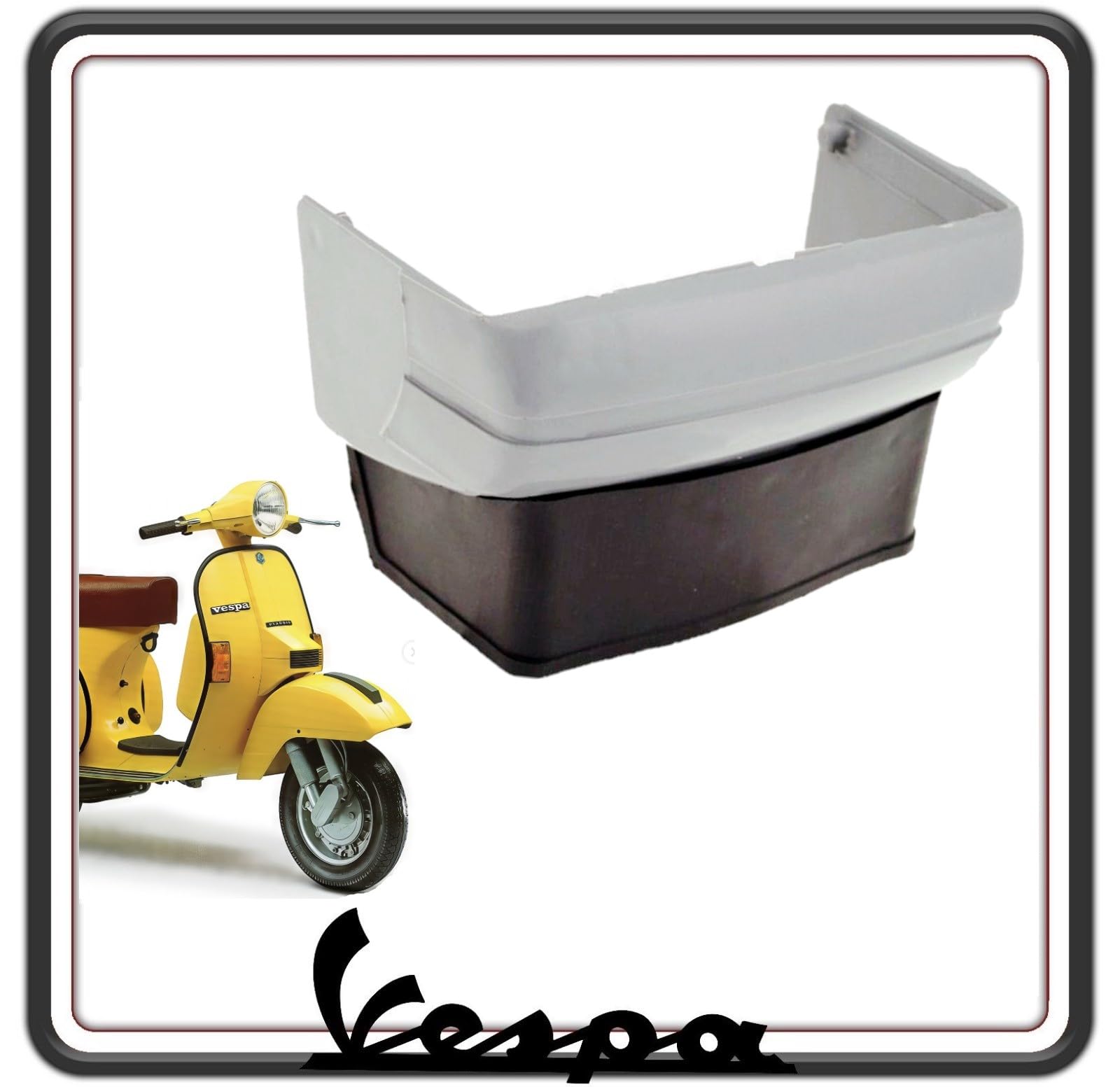 PROTEZIONE POSTERIORE PARASPRUZZI PARA SPRUZZI PARASCHIZZI PER PIAGGIO VESPA PX TUTTI I MODELLI FINO AL 1981 ORIGINALE PIAGGIO.