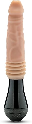 Miniatura 7 de Dr. Skin Silicone Dr. Knight - Consolador vibrador, giratorio y empujador grande de 10.5 pulgadas con 3 velocidades, tecnología SmartThrust para el