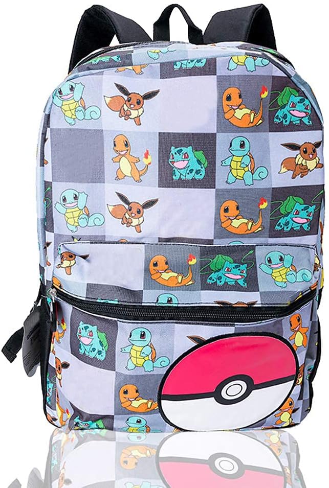 Miotlsy Backpack for Boys, Girls, Teens Large Rucksack with, Litten, Rowlet and Popplio Trainer School Bag Characters Backpack for Kids
