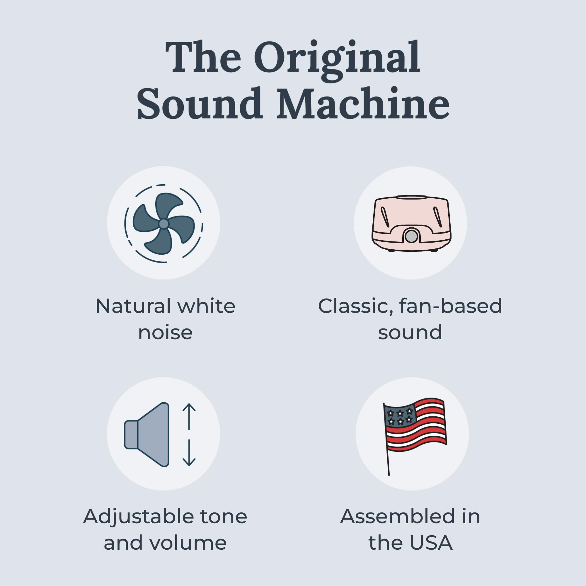 Yogasleep Dohm Classic - Máquina de ruido blanco original, sonido natural relajante de un ventilador real, cancelación de ruido para privacidad en la oficina, viajes y meditación, terapia del sueño