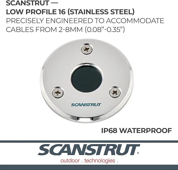 Scanstrut DS-LP-16-S Low Profile Cable Seal - 316 Stainless Steel