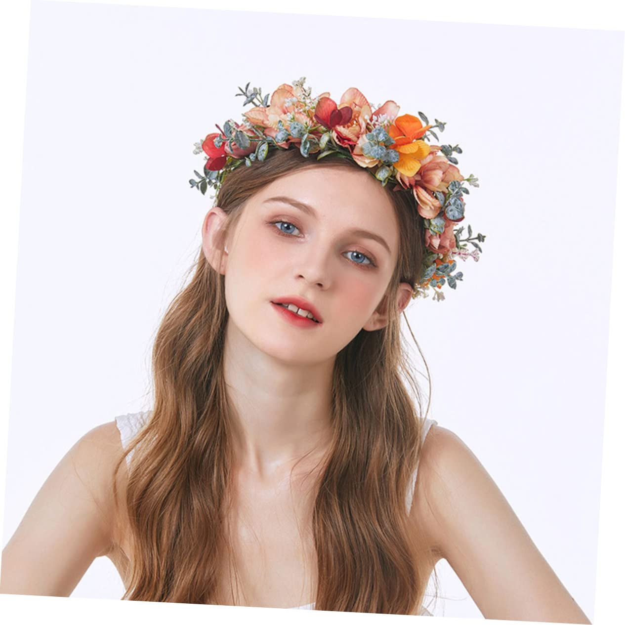 FRCOLOR 2piezas Diadema De Flores Para Novia y Tocado Floral Para Bodas y Fotografía Adorno De Cabello Elegante y Reutilizable
