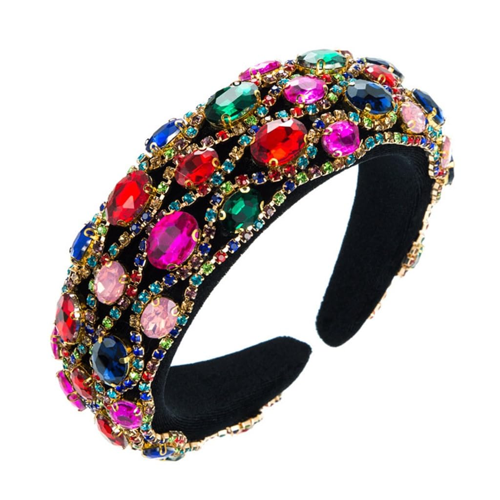 Hair Bands Baroque Diamond Encrusted Chain Accessories High Cranial Top Jewelry