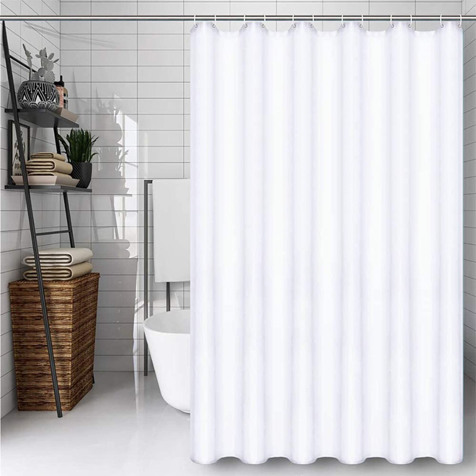 U Sd - Barra de ducha multifunción curvada de acero inoxidable para baño, vestidor, fácil de instalar (taladro/sin taladro) ajustable 80 180 cm Slish