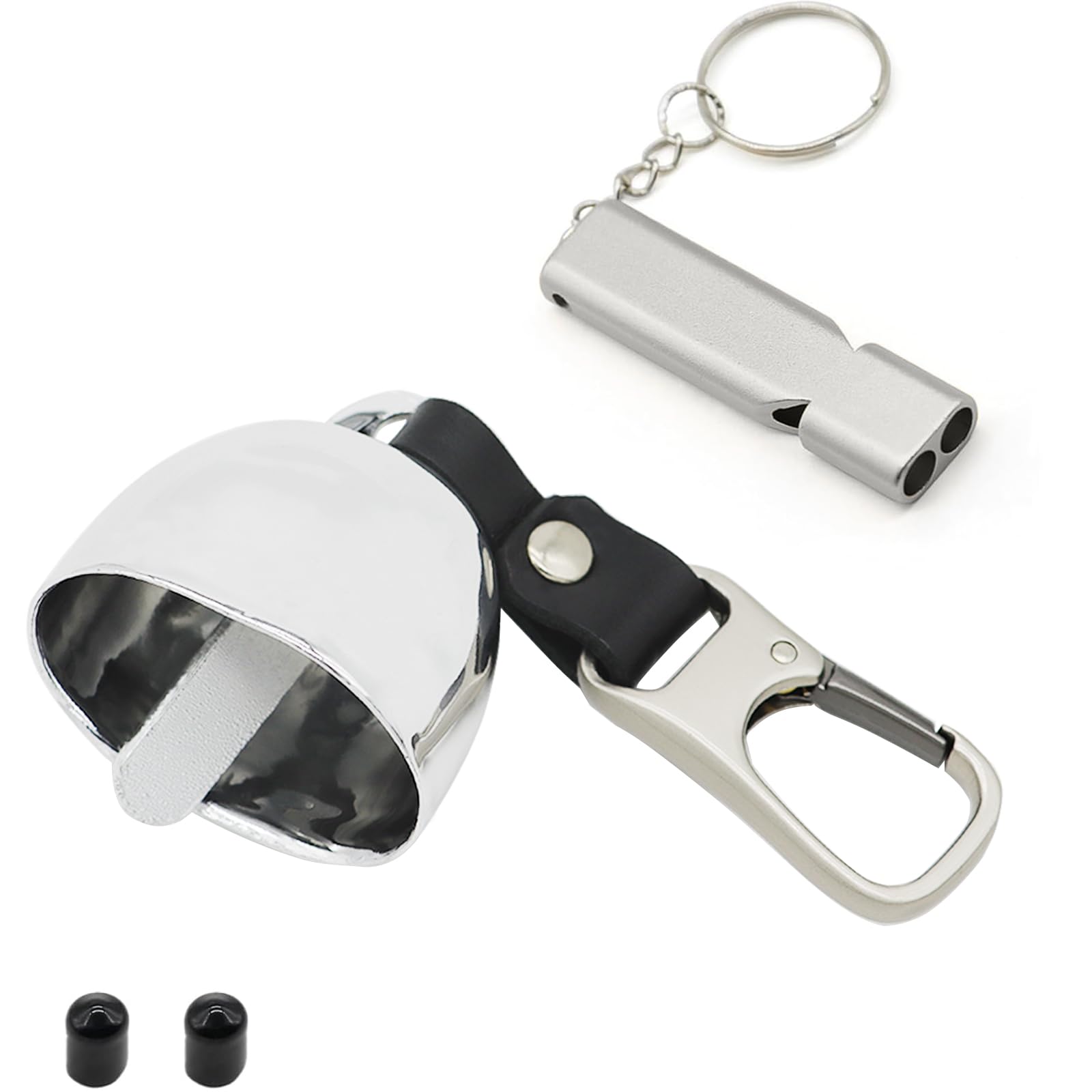 ZLYNN Loud Bear Bell with Silencer | Hiking Accessories | Emergency Whistle & Copper Bell for Hiking, Backpacking, Survival, Biking, Fishing, Climbing