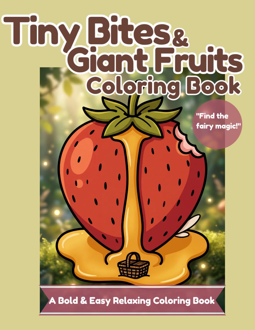 Tiny Bites & Giant Fruits　Coloring Book: A Bold & Easy Relaxing Coloring Book