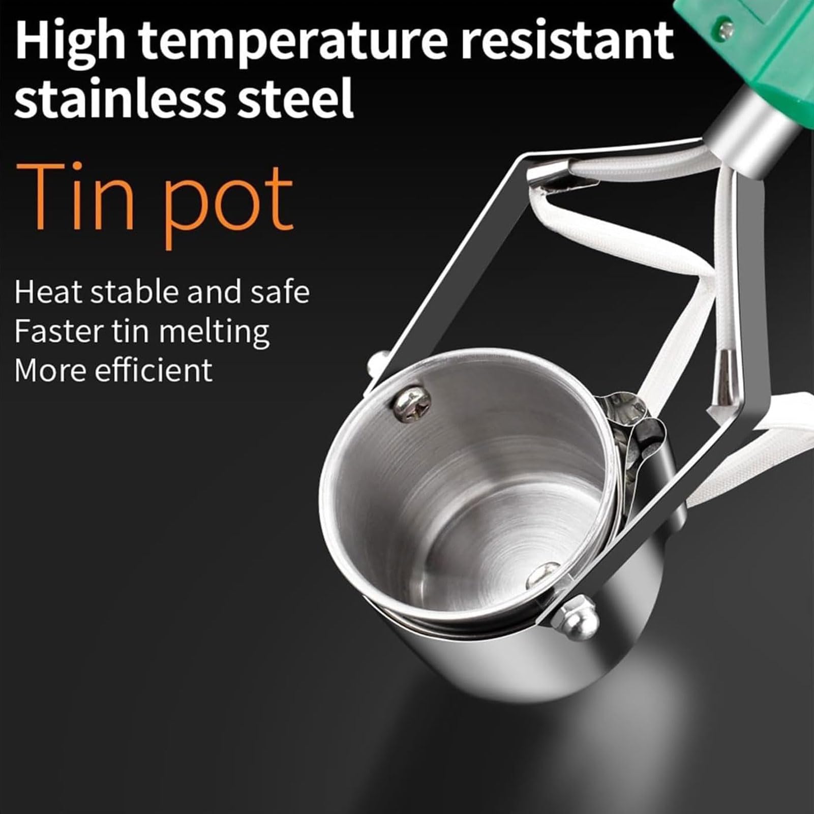 QUTBAG Crogiolo di Piombo, crogiolo Elettrico con intervallo di Temperatura 150-450 ℃, Forno di Saldatura Portatile con Corpo del crogiolo Rotante a 360°, per stampi per Pesi da Pesca 320W