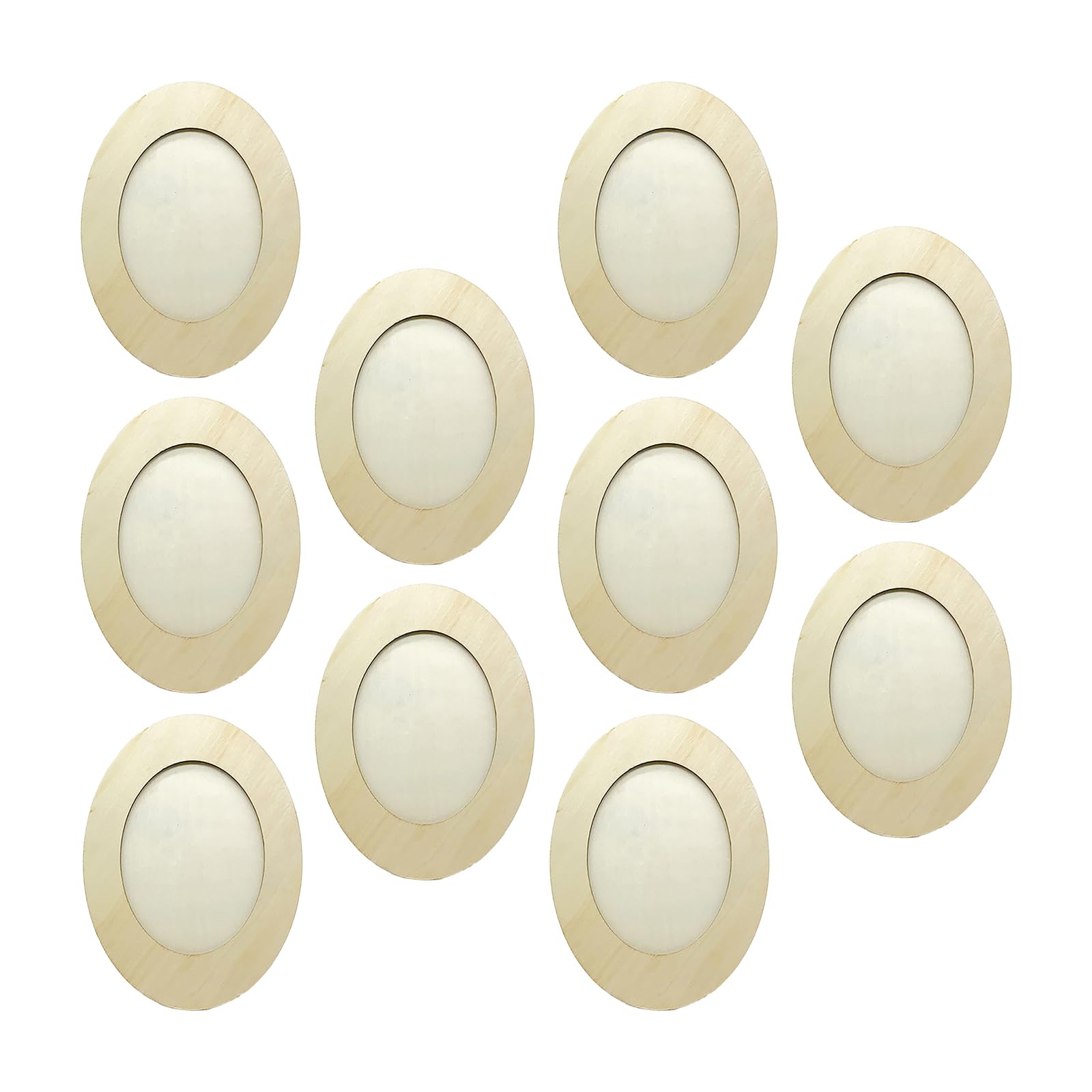Kalttoy 10Pcs Unfinished Picture Frame Wood Photo Holders for Home Decorating Photo Frame