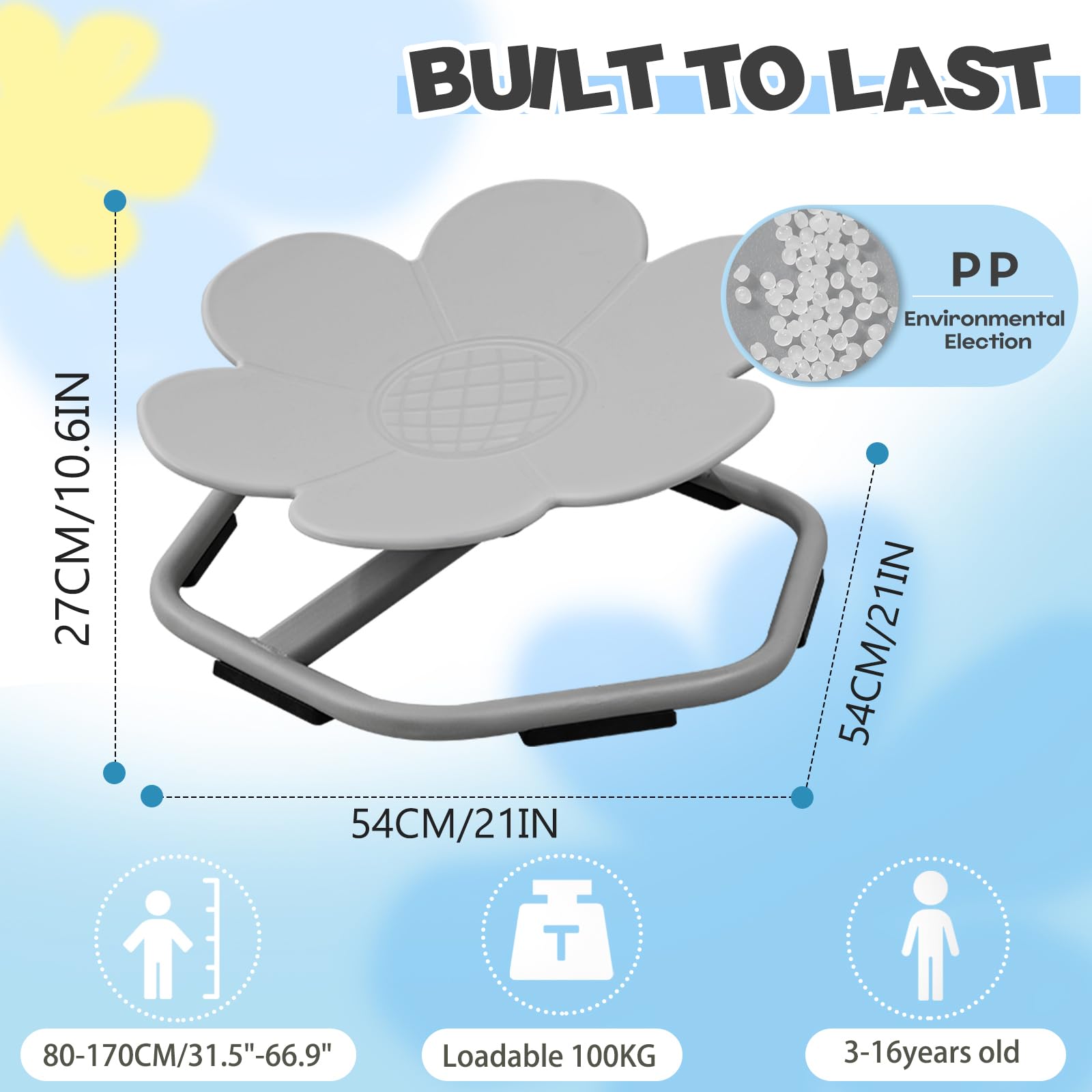 Carrusel Autismo Silla giratoria para niños,Silla Giratoria Sensorial de 360°,Juguete para Autismo,TDAH Herramienta de Entrenamiento, Coordinación física y Equilibrio,Silla de Equilibrio