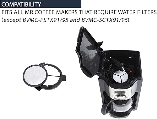 Miniatura 2 de Discos de filtro de agua de carbón de repuesto prémium para máquinas Mr. Coffee – 12 unidades