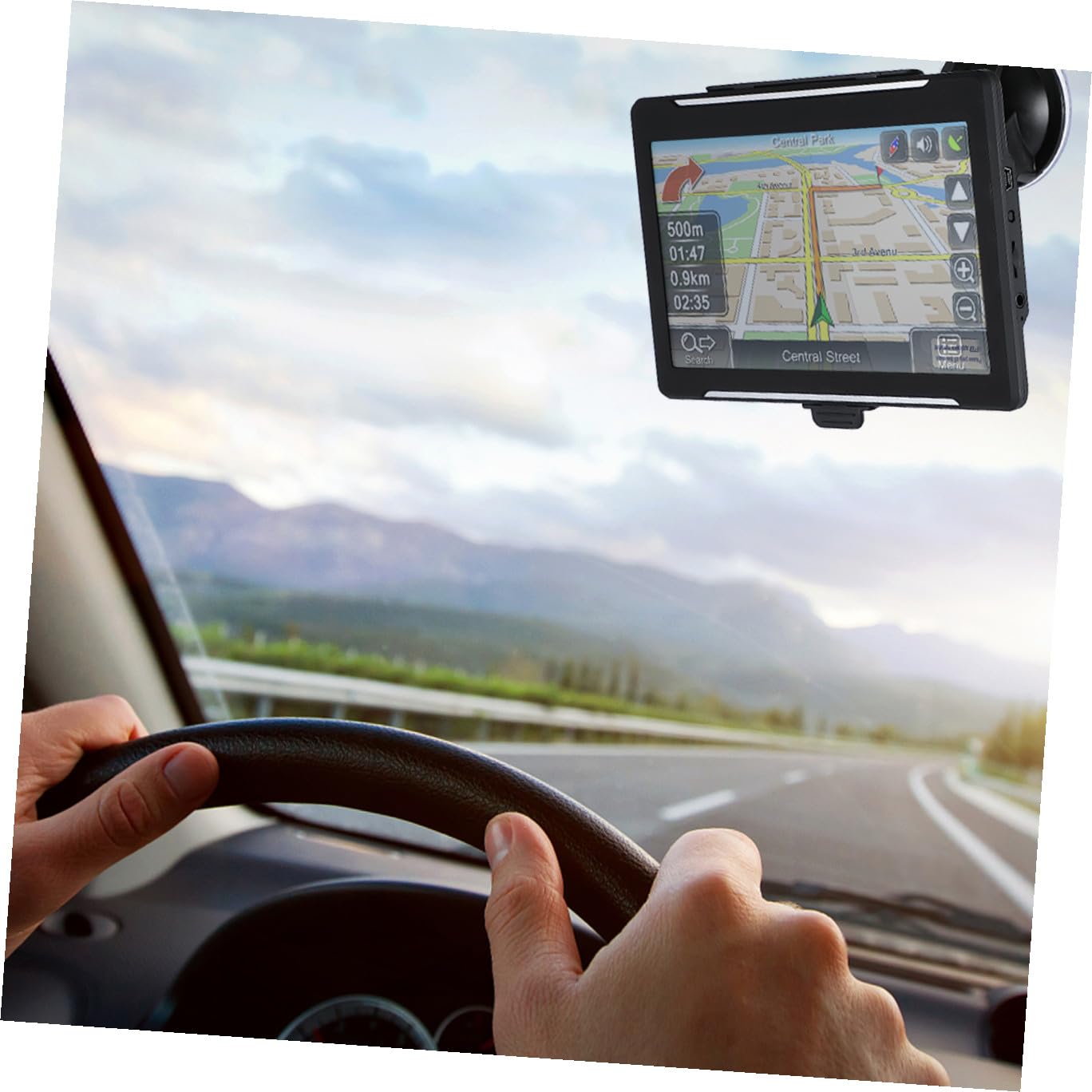 Navigatore GPS da Auto da 7 Pollici Touchscreen e Voce